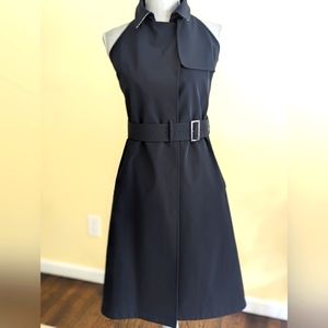 Burberry trench style belted navy dress sz 4